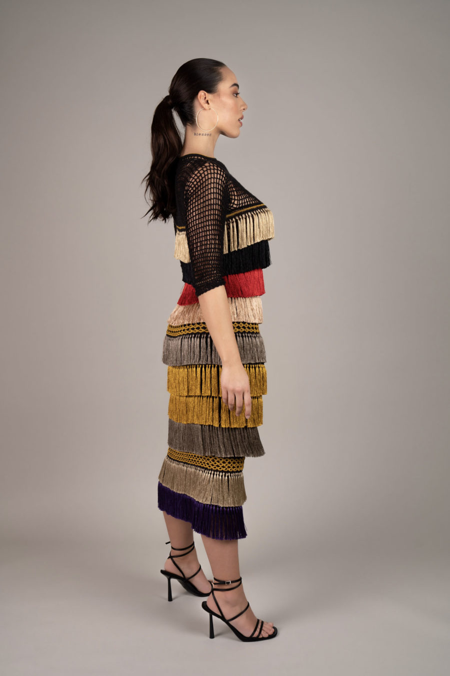 Ella Midi Kleid Colorful - Image 3