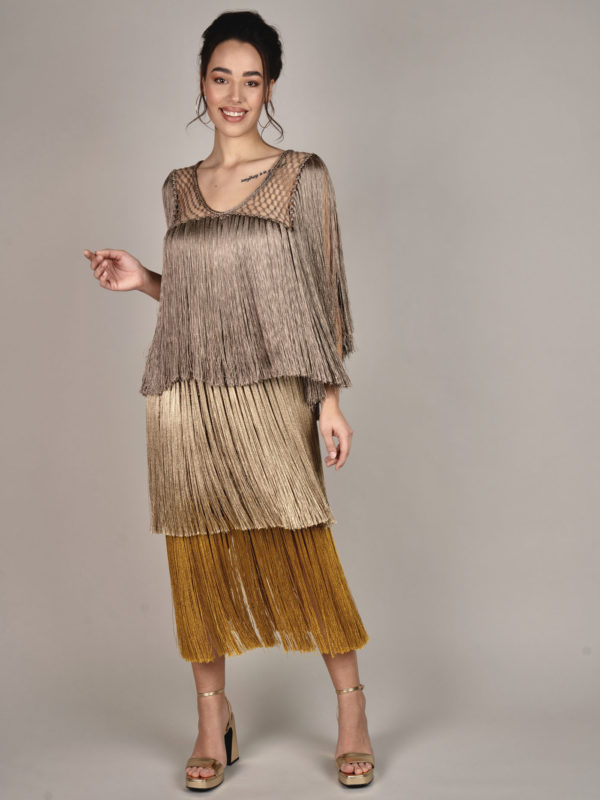 Maori Midi Kleid Colorful