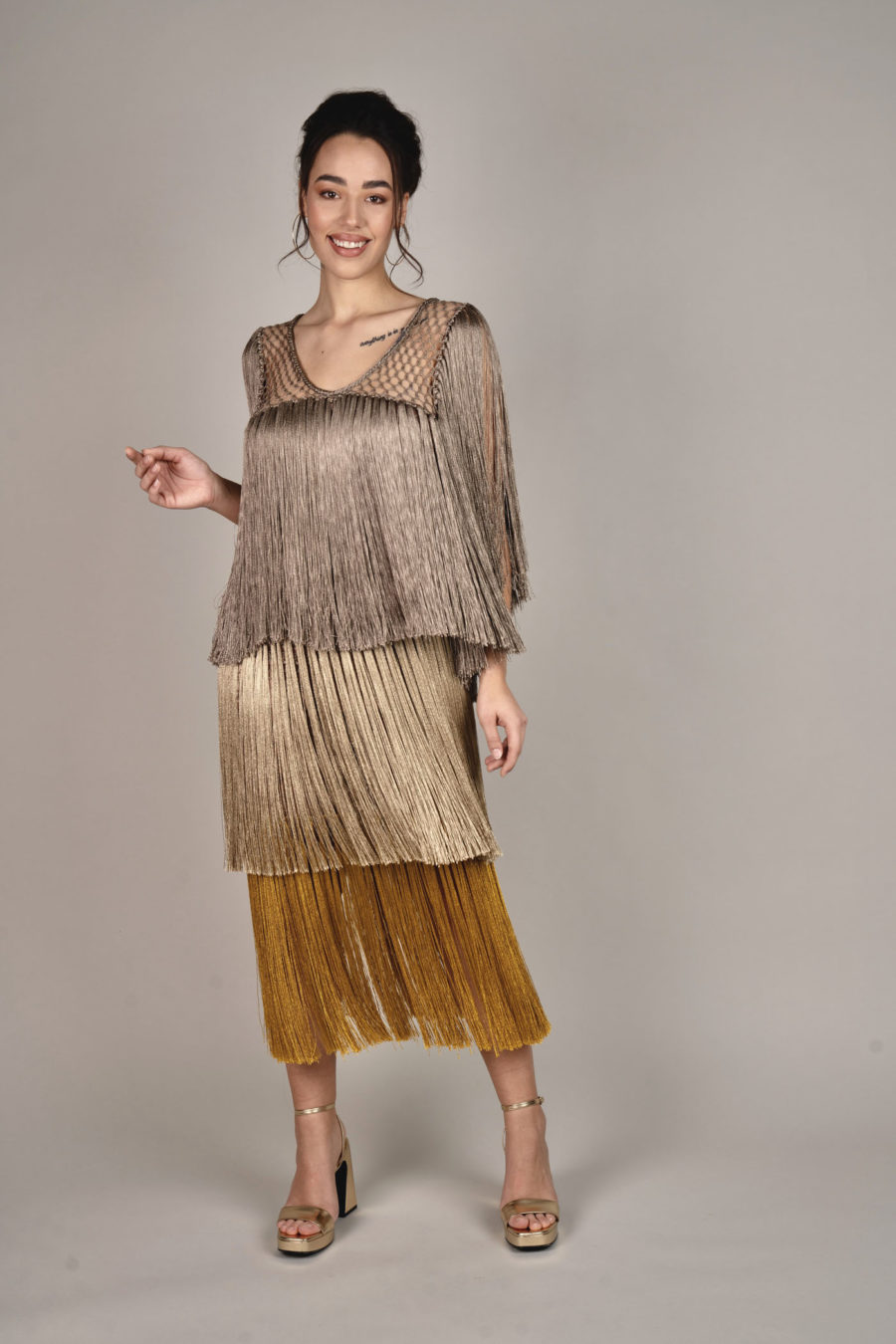 Maori Midi Kleid Colorful